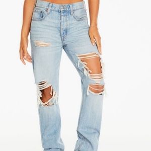 AERO 90's style baggy light wash jean 14